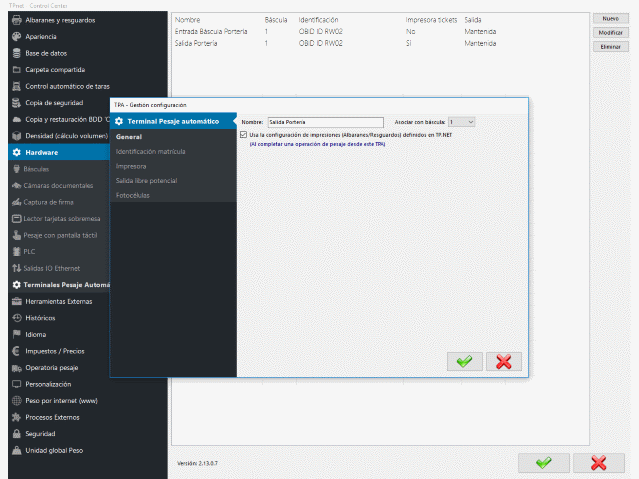 Configuración desde TP.NET